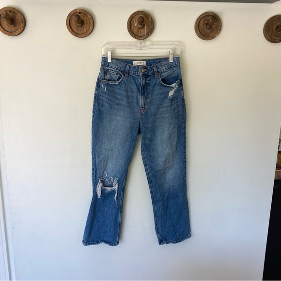Abercrombie & Fitch Denim - Abercrombie and Fitch ultra high rise kick flare distressed jeans size 6